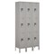 Salsbury Industries Wardrobe Locker, 36 in W, 12 in D, 78 in H, (3) Wide, (9) Openings, Gray 63362GY-U - alternate 1